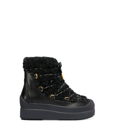 Tory Burch Courtney Shearling Boots In Perfect Black / Perfect Black |  ModeSens
