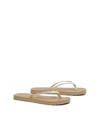 Tory Burch Metallic Leather Flip-flop In Spark Gold/light Taupe
