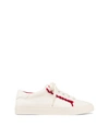 Tory Sport Ruffle Sneakers In Snow White / Nantucket Red