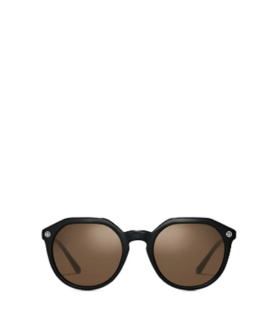 Tory Burch Logo-temple Sunglasses In Black