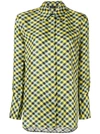 Joseph Mason Diamond-print Silk-satin Shirt In Yellow