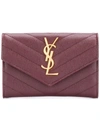 Saint Laurent Monogram Wallet In Red