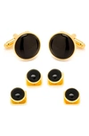 Cufflinks, Inc Ox And Bull Trading Co. 6-piece Onyx Stud Set In Black