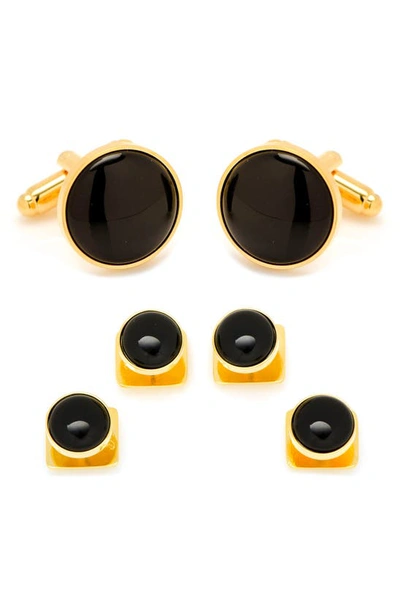 Cufflinks, Inc Ox And Bull Trading Co. 6-piece Onyx Stud Set In Black