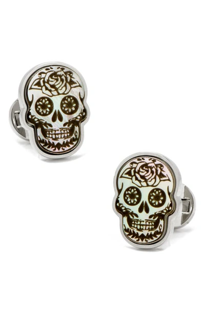 Cufflinks, Inc Day Of The Dead Cuff Links In White