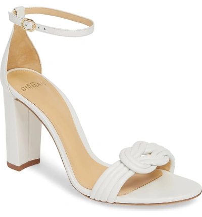 Alexandre Birman Chiara Knot Ankle Strap Sandal In White