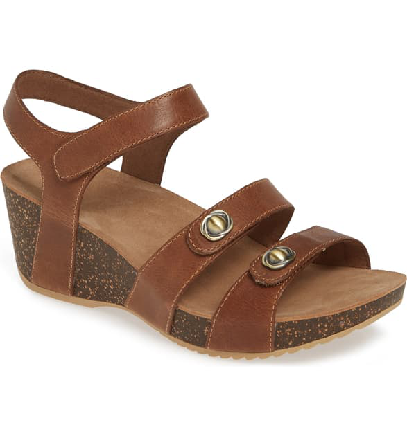 Dansko Savannah Wedge Sandal In Tan Leather | ModeSens