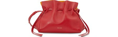 Mansur Gavriel Protea Mini Leather Bucket Bag In Flamma/warmyellow