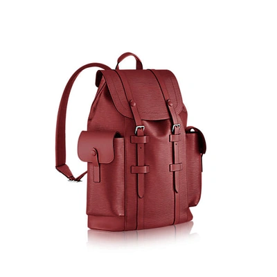 Louis Vuitton Christopher Pm Red Leather Backpack