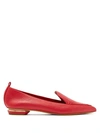 Nicholas Kirkwood Beya Grained-leather Loafers In Red