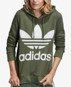 Adidas Originals Trefoil Hooded Sweatshirt In Olive Green