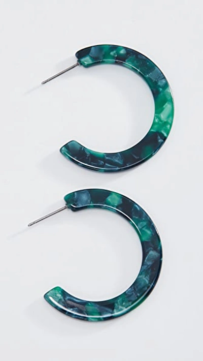 Shashi Verde Hoop Earrings In Green