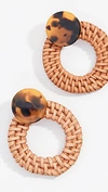 Shashi Barbados Earrings In Tort/natural