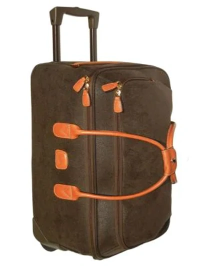 Bric's Life 21" Carry-on Rolling Duffel In Black Cognac