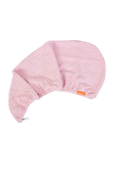 Aquis Waffle Luxe Hair Turban Blush