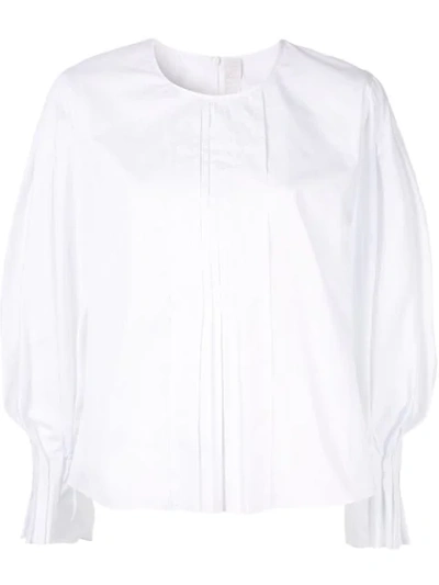 Peter Pilotto Pleated Detailed Blouse In White