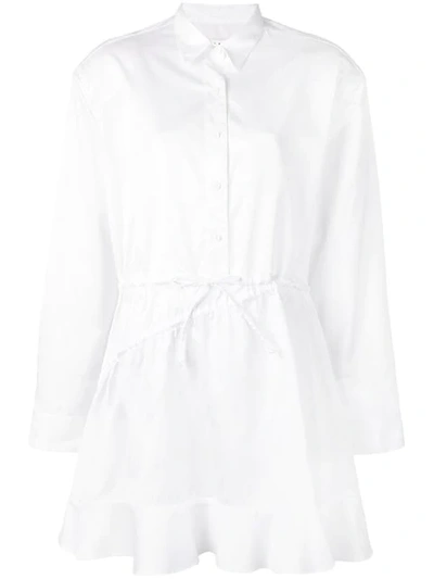 Almaz Short Shirt Dress In White