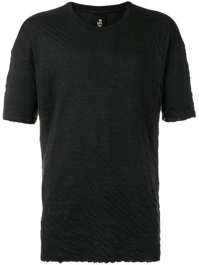 Thom Krom Raw Edged Oversized T-shirt In Black