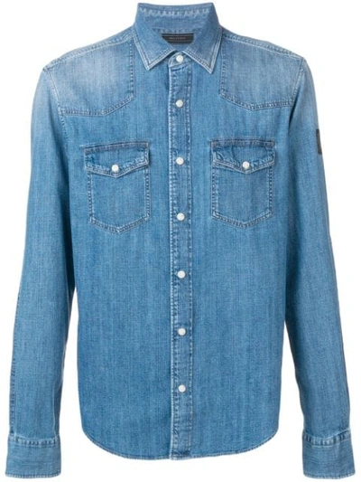 Belstaff Chest Pocket Denim Shirt In Blue