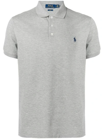 Polo Ralph Lauren Logo Polo T-shirt In Grey