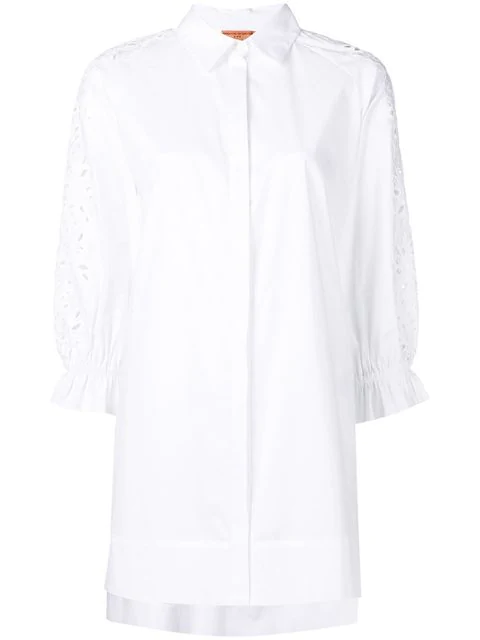 Ermanno Scervino Embroidered Button Down Shirt In White | ModeSens