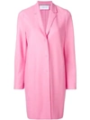 Harris Wharf London Cocoon Coat In Pink