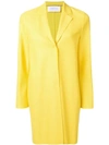 Harris Wharf London Cocoon Coat In Yellow