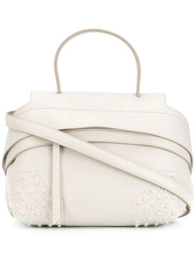 Tod's Small Wave Tote In White