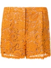 N°21 Nº21 Paisley Embroidered Shorts - Yellow
