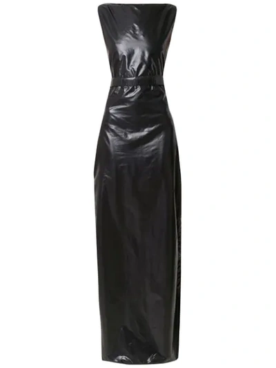 Amir Slama Long Panelled Dress In Black