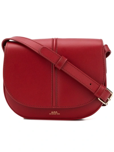 Apc A.p.c. Small Messenger Bag - Red In Red