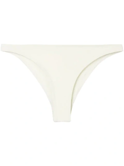 Solid & Striped Plain Bikini Bottom In White