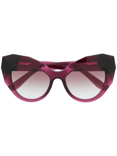 Dolce & Gabbana Oversized Cat Eye Sunglasses In Pink
