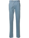 Pt01 Denim Tailored Trousers In Blue