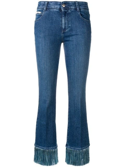 Stella Mccartney Fringed Jeans In 4130 Blue