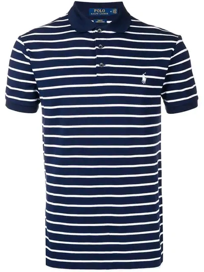 Polo Ralph Lauren Striped Polo T In French Navy