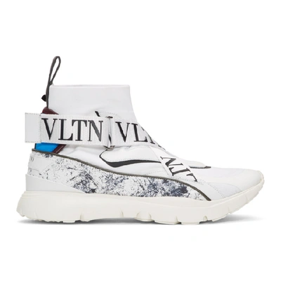 Valentino Garavani Valentino White  Vltn Sock Sneakers In Pu7 White