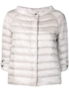 Herno Short Padded Jacket In Neutrals