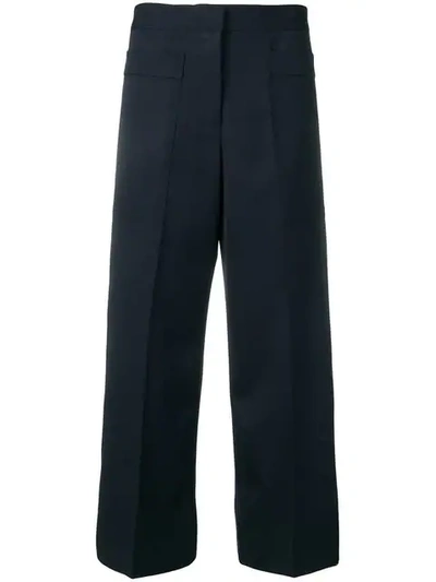 Jil Sander Tailored Cropped Trousers In Blue