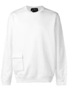 Stone Island Shadow Project Pocket Detail Sweatshirt In White