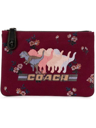Coach Shadow Rexy Turnlock Pouch In Red