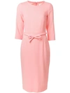 Goat Harriet Bow Fitted Dress In Pink