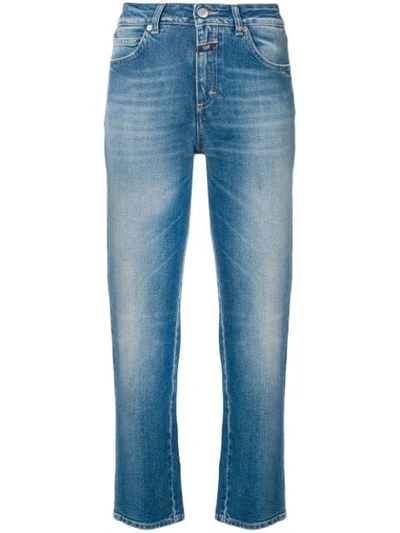 Closed Stonewashed Cropped Jeans In Blue
