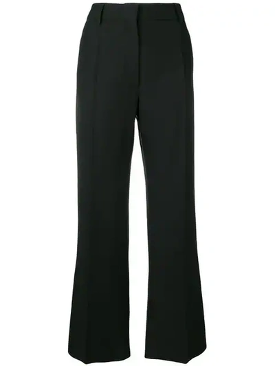 Valentino Tailored High Waisted Trousers In Black