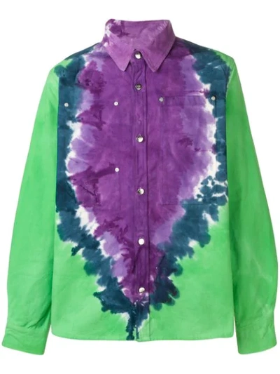 Vyner Articles Oversized Tie-dye Shirt In Purple