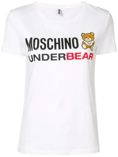 Moschino Teddy Bear T In White