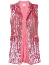 P.a.r.o.s.h Sequin Waistcoat In Pink