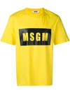 Msgm Contrast Logo T In Yellow