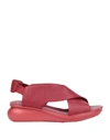 Camper Sandals In Maroon