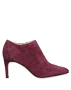 Sergio Rossi Ankle Boots In Deep Purple